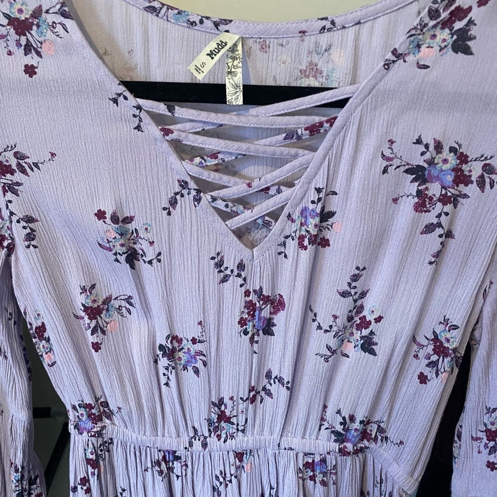 Mudd Lavender Floral Mini Dress
